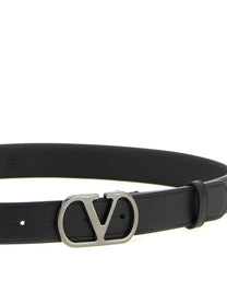 Valentino Valentino Garavani Vlogo Signature Belt Black