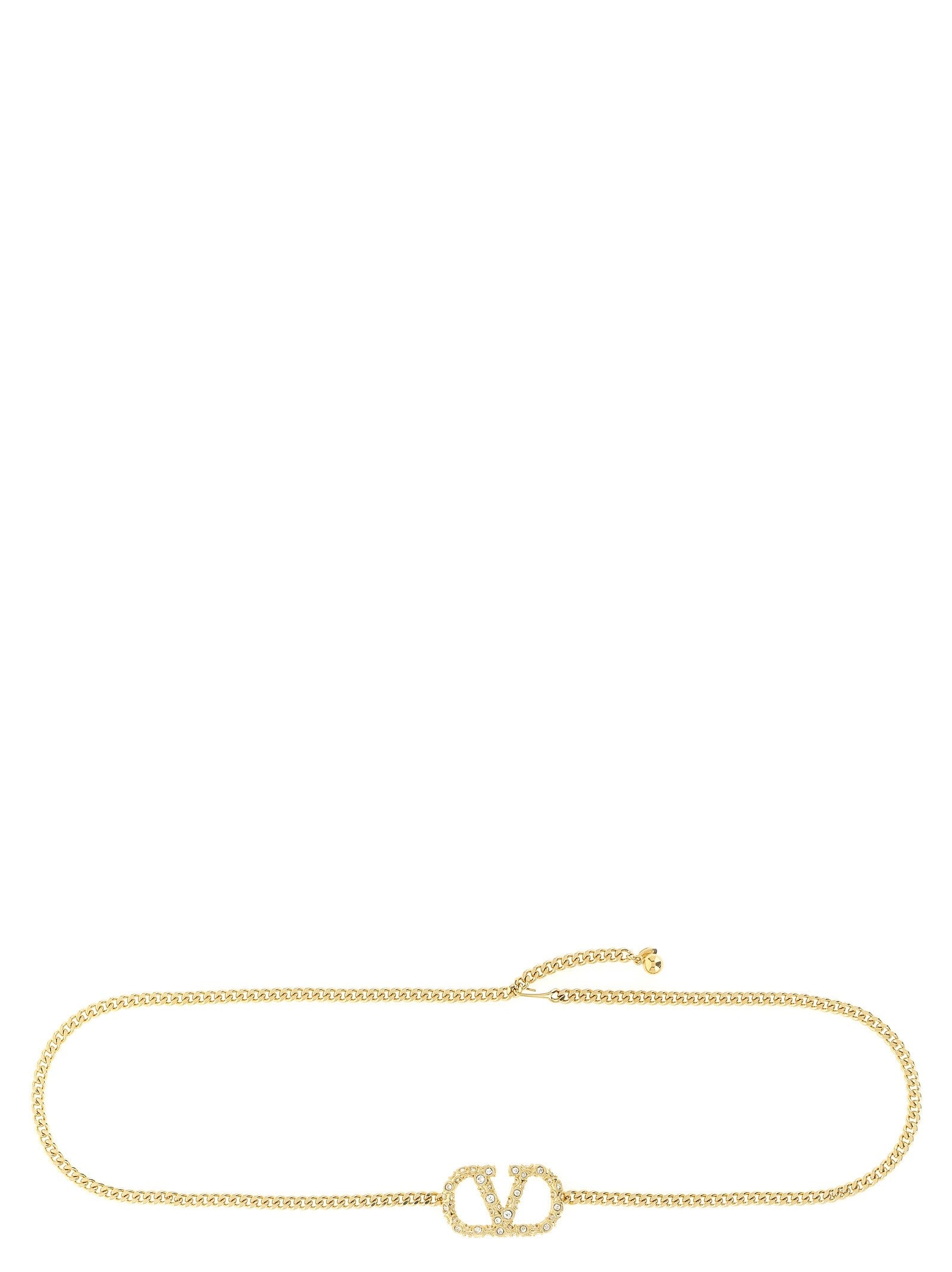 Valentino Valentino Garavani Vlogo Signature Belt Gold