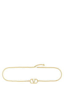 Valentino Valentino Garavani Vlogo Signature Belt Gold