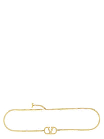 Valentino Valentino Garavani Vlogo Signature Belt Gold