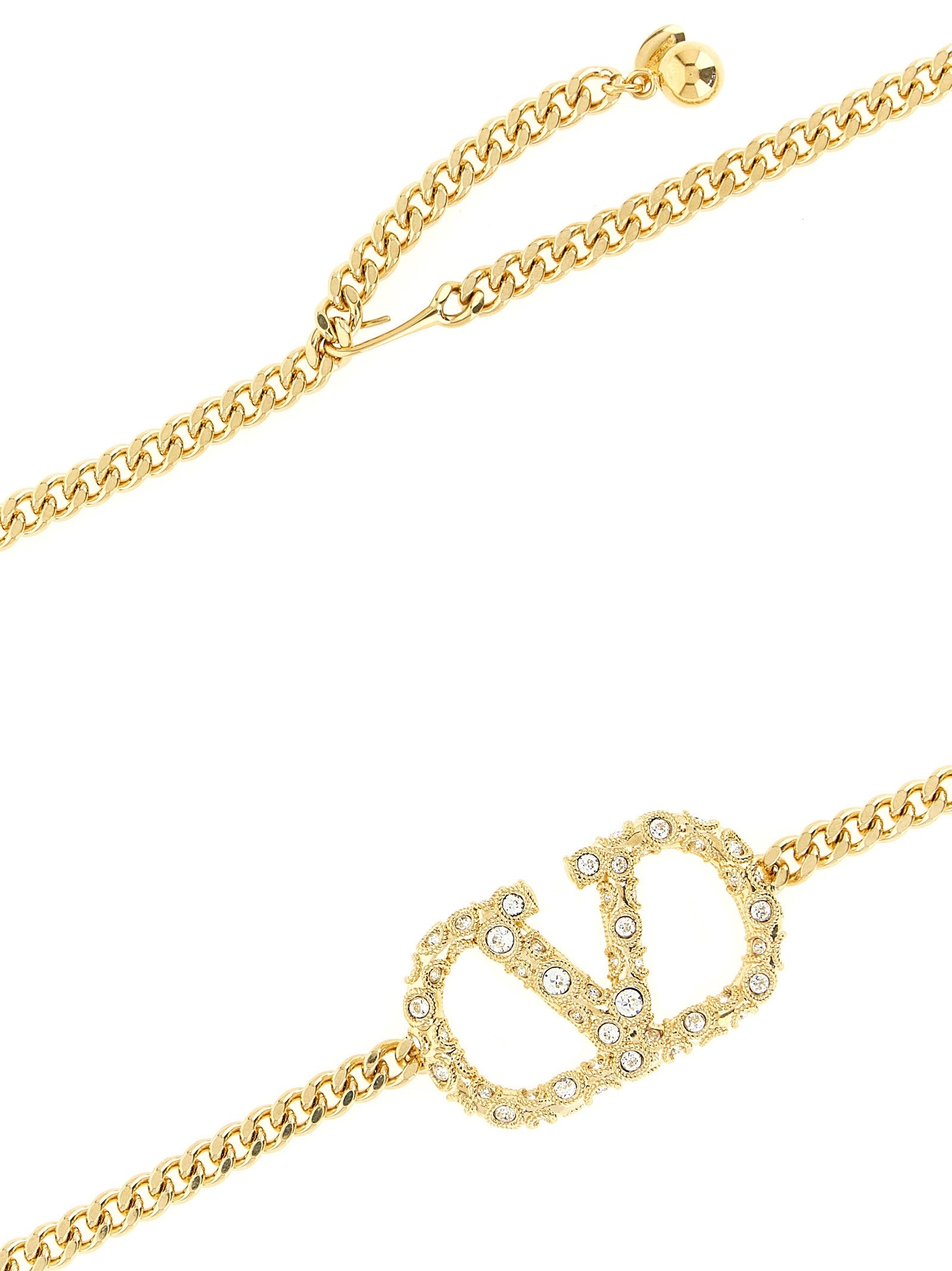Valentino Valentino Garavani Vlogo Signature Belt Gold