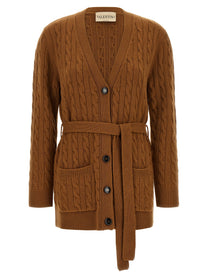 Valentino Valentino Garavani Vlogo Signature Cardigan Brown