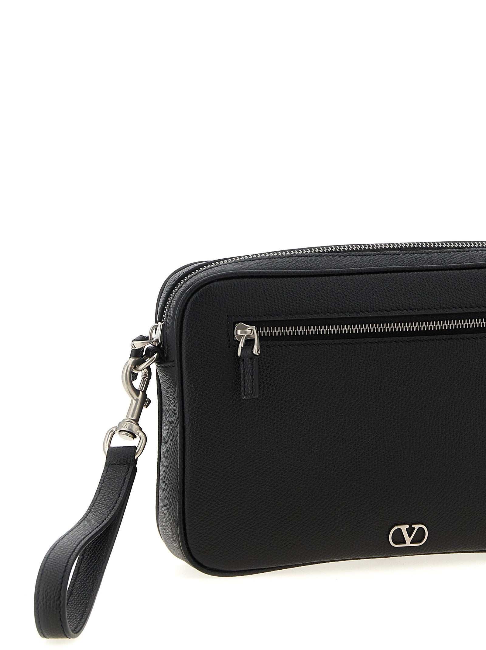 Valentino Valentino Garavani Vlogo Signature Clutch Bag Black