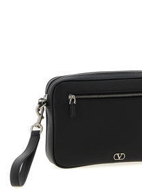 Valentino Valentino Garavani Vlogo Signature Clutch Bag Black
