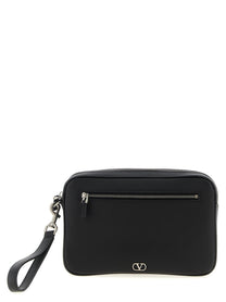 Valentino Valentino Garavani Vlogo Signature Clutch Bag Black