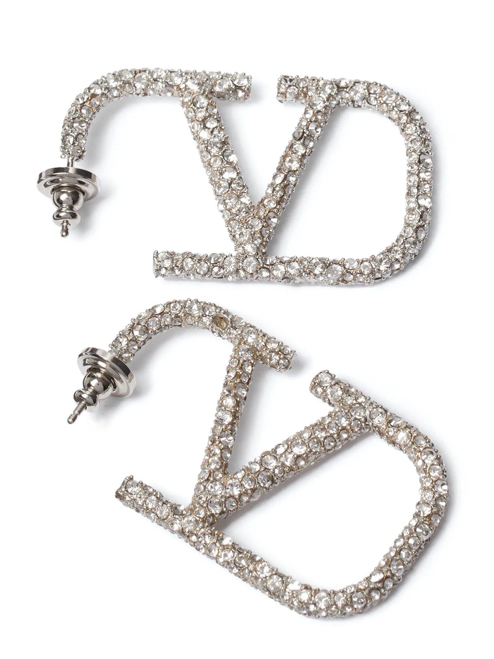 Valentino Valentino Garavani Vlogo Signature Earrings Silver