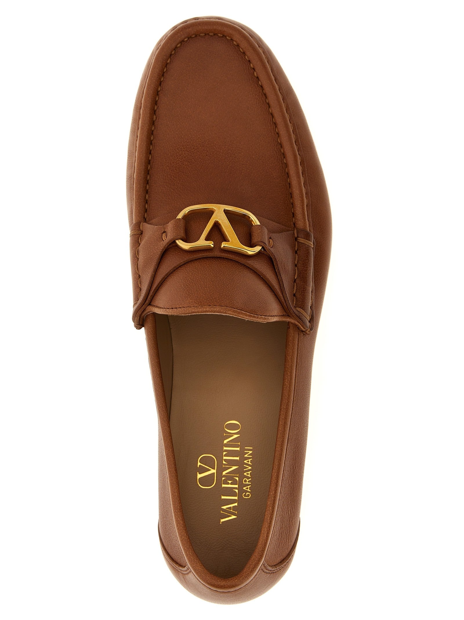 Valentino Valentino Garavani Vlogo Signature Loafers Brown