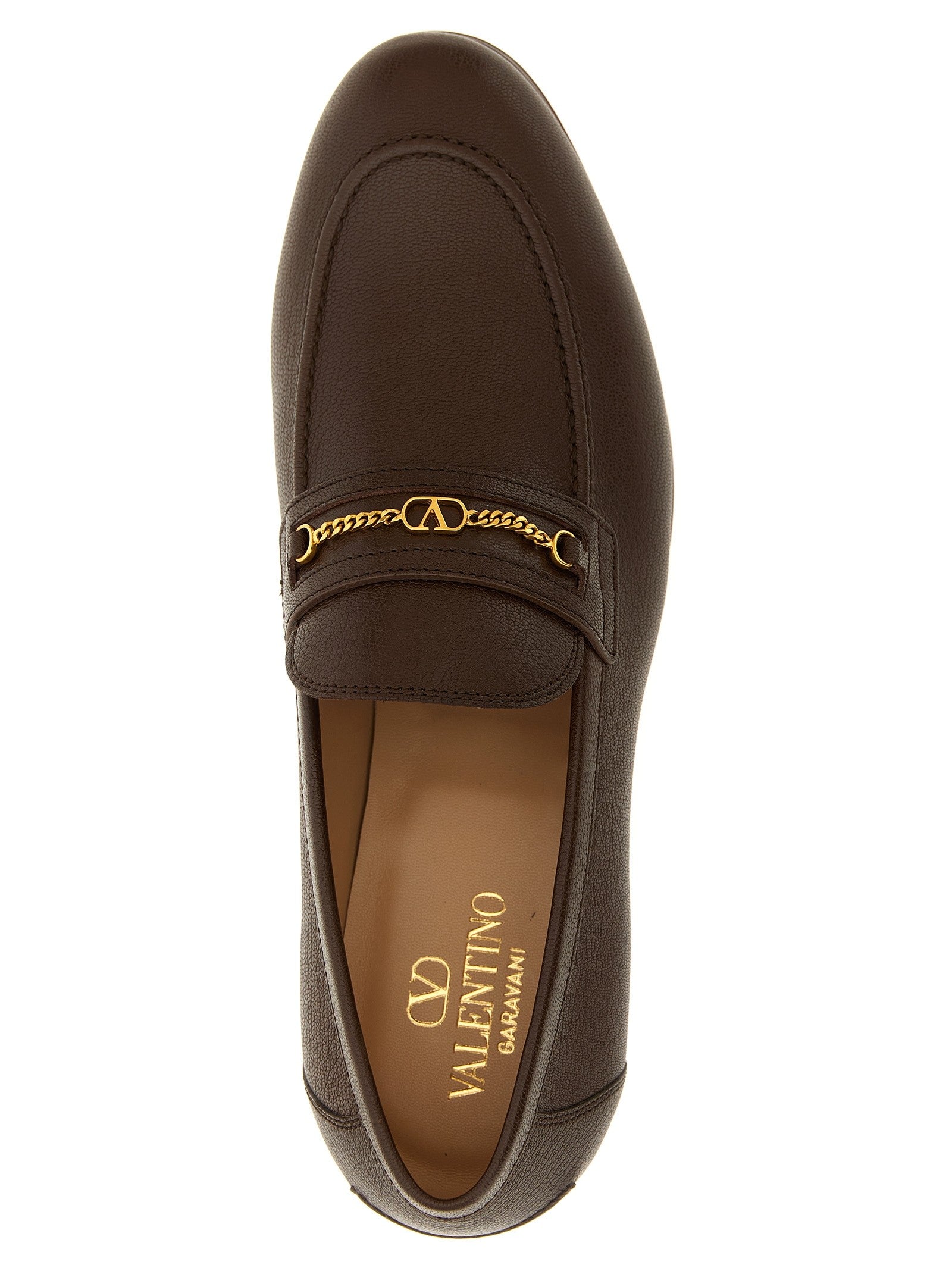 Valentino Valentino Garavani Vlogo Signature Loafers Brown