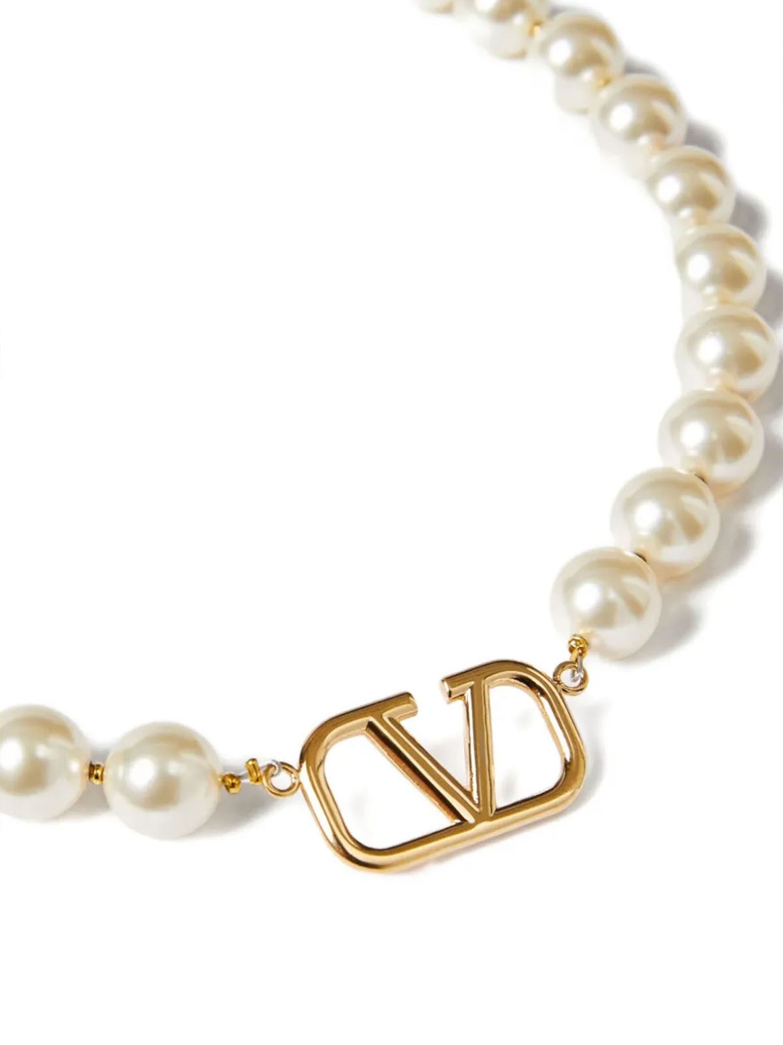 Valentino Valentino Garavani Vlogo Signature Necklace Gold