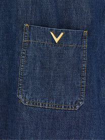 Valentino Valentino Garavani Vlogo Signature Shirt Blue, view 4