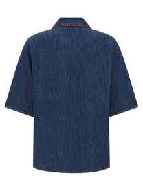 Valentino Valentino Garavani Vlogo Signature Shirt Blue, view 2