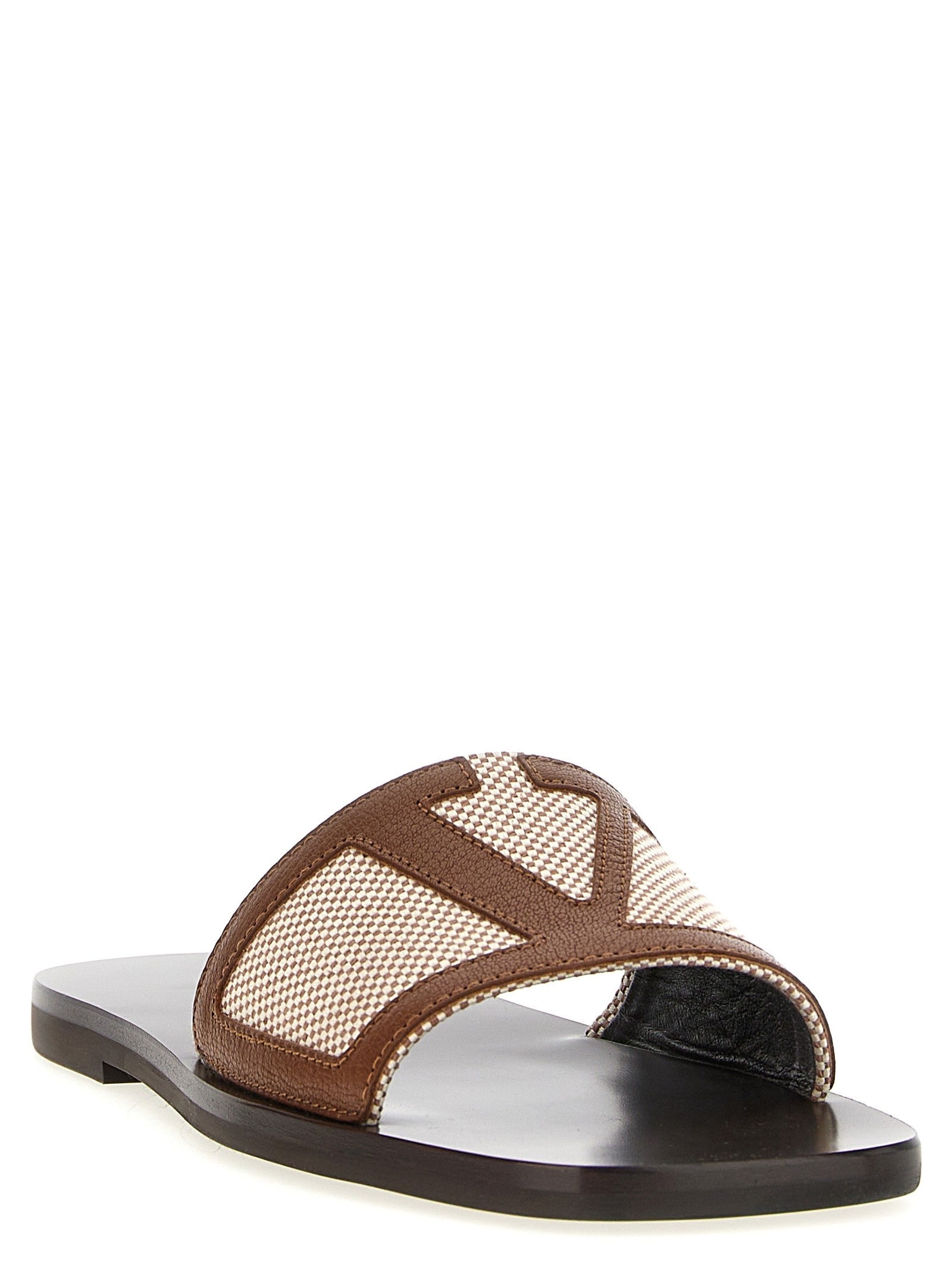 Valentino Valentino Garavani Vlogo Signature Slides Brown