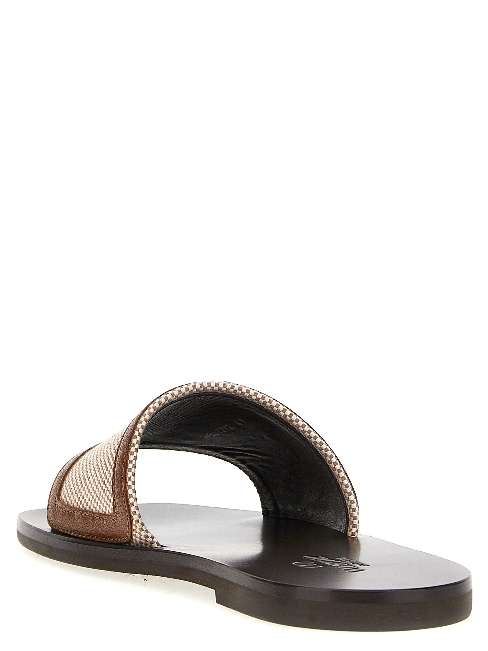 Valentino Valentino Garavani Vlogo Signature Slides Brown