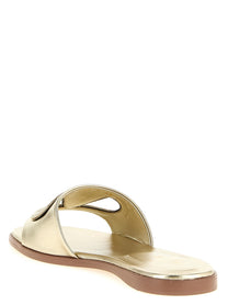 Valentino Valentino Garavani Vlogo Signature Slides Gold