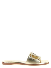 Valentino Valentino Garavani Vlogo Signature Slides Gold