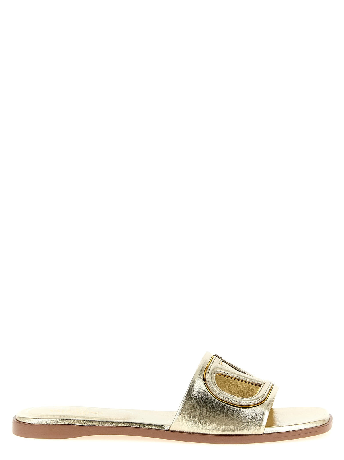 Valentino Valentino Garavani Vlogo Signature Slides Gold