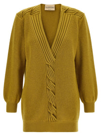 Valentino Valentino Garavani Weave Sweater Yellow