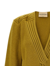 Valentino Valentino Garavani Weave Sweater Yellow