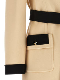 Valentino Valentino Garavani Wool Coat Beige