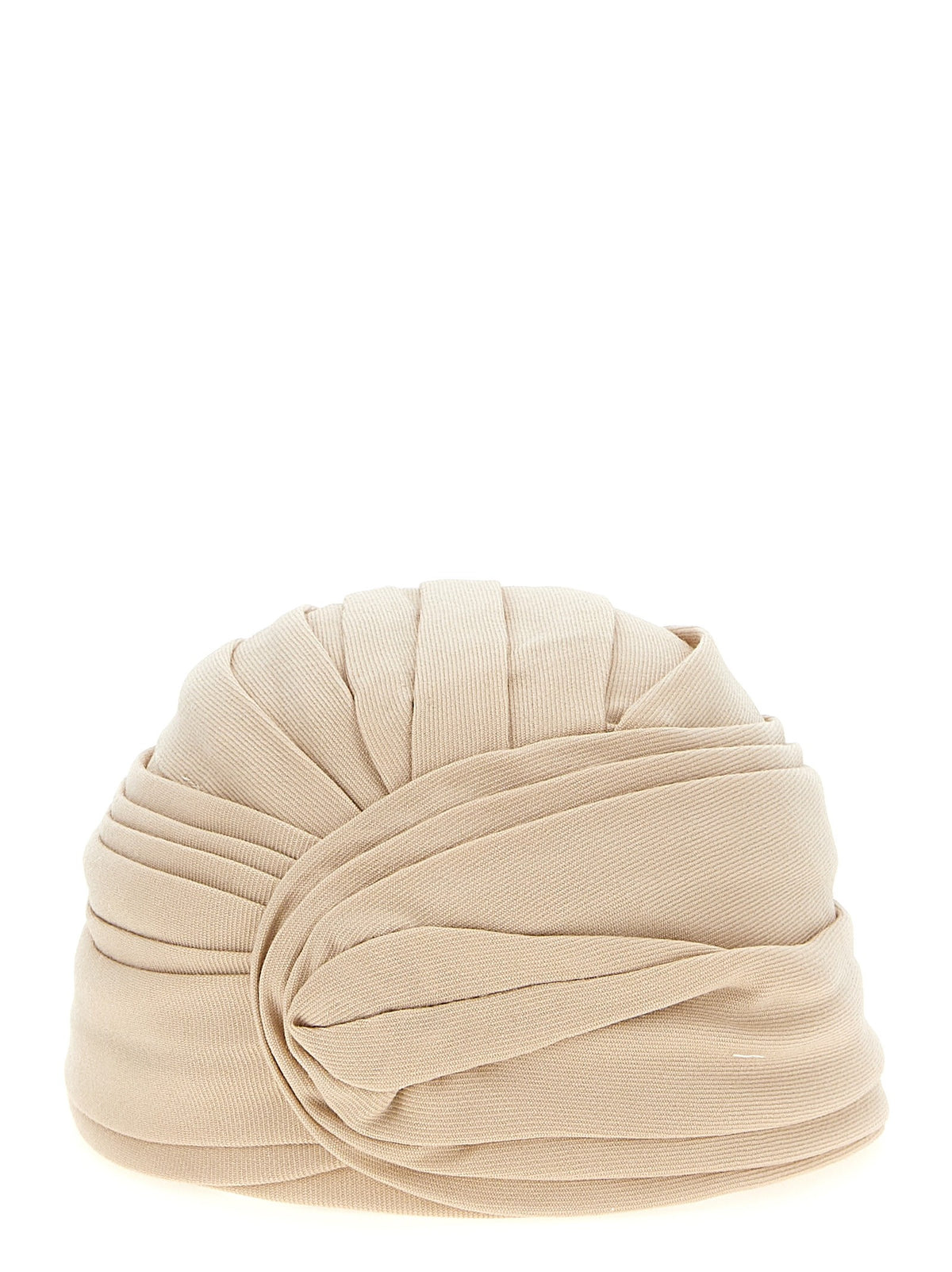 Valentino Valentino Garavani Wool Rigid Turban Beige