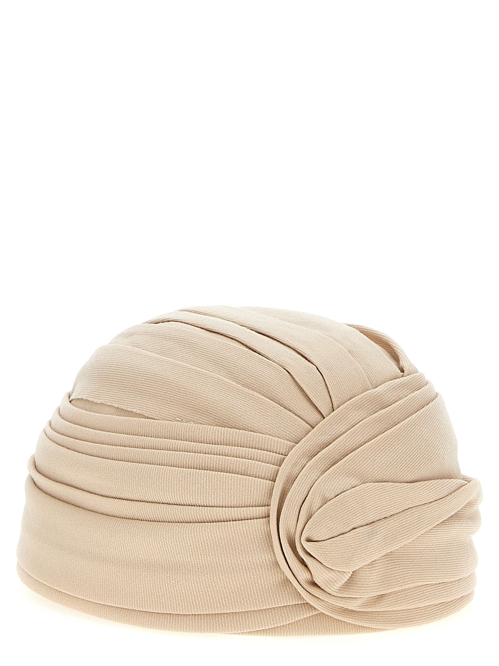 Valentino Valentino Garavani Wool Rigid Turban Beige