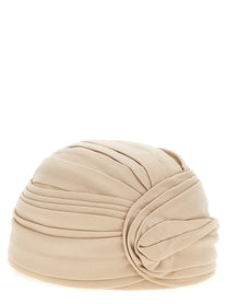 Valentino Valentino Garavani Wool Rigid Turban Beige