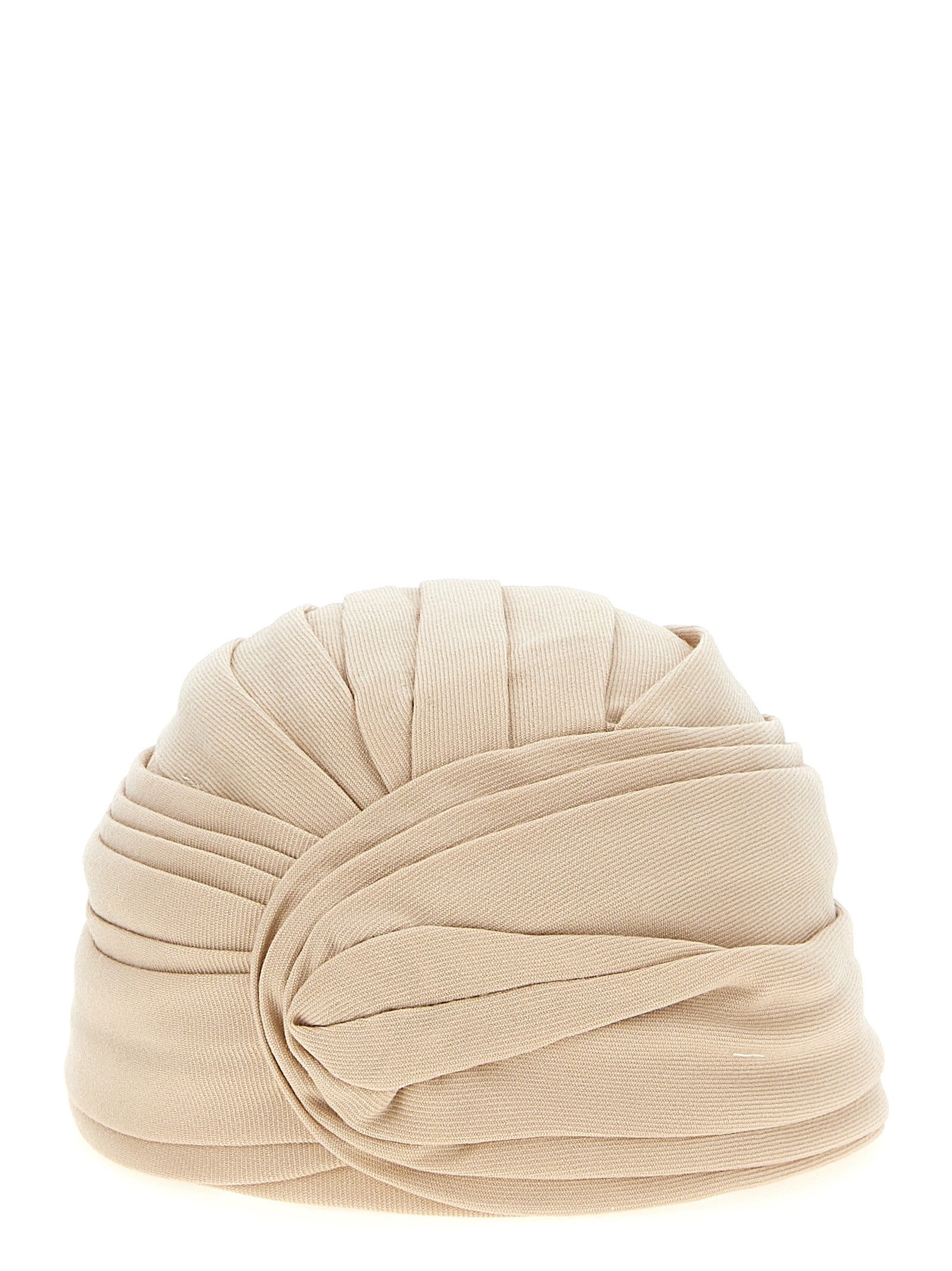 Valentino Valentino Garavani Wool Rigid Turban Beige
