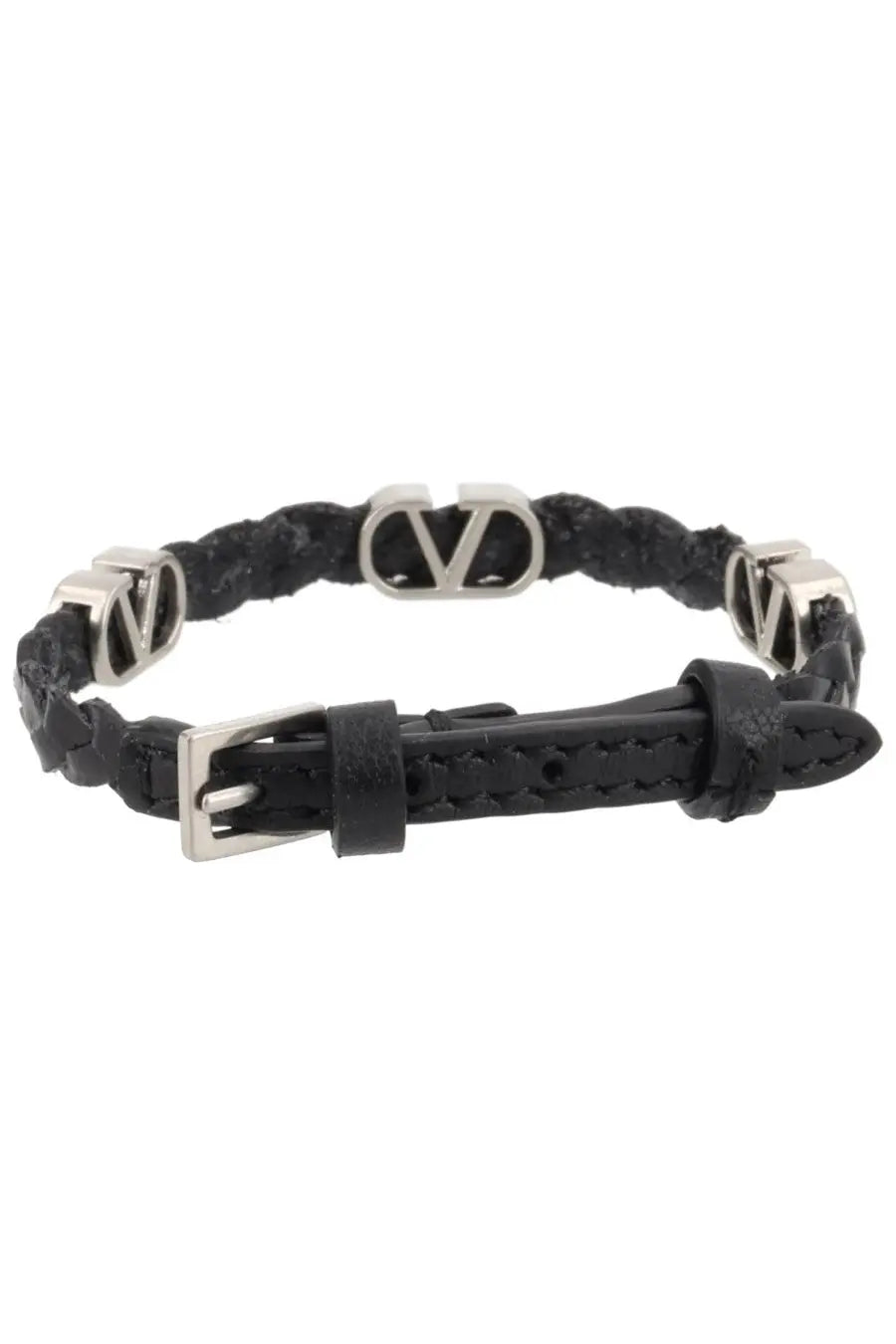 Valentino Men's Vlogo Signature Bracelet Black, view 2