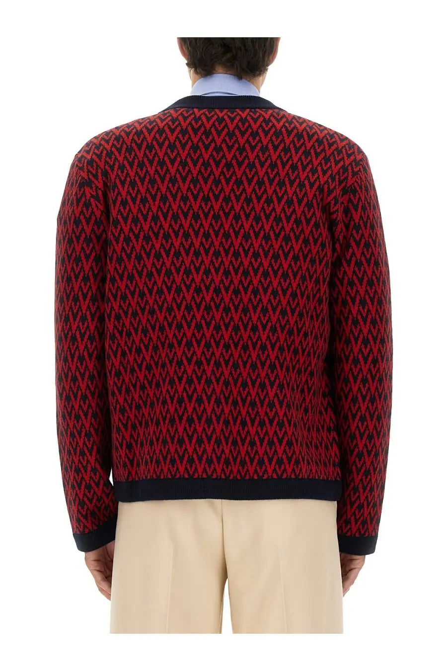 Valentino Men's Cardigan Red, view 3