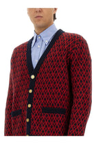 Valentino Men's Cardigan Red, view 4