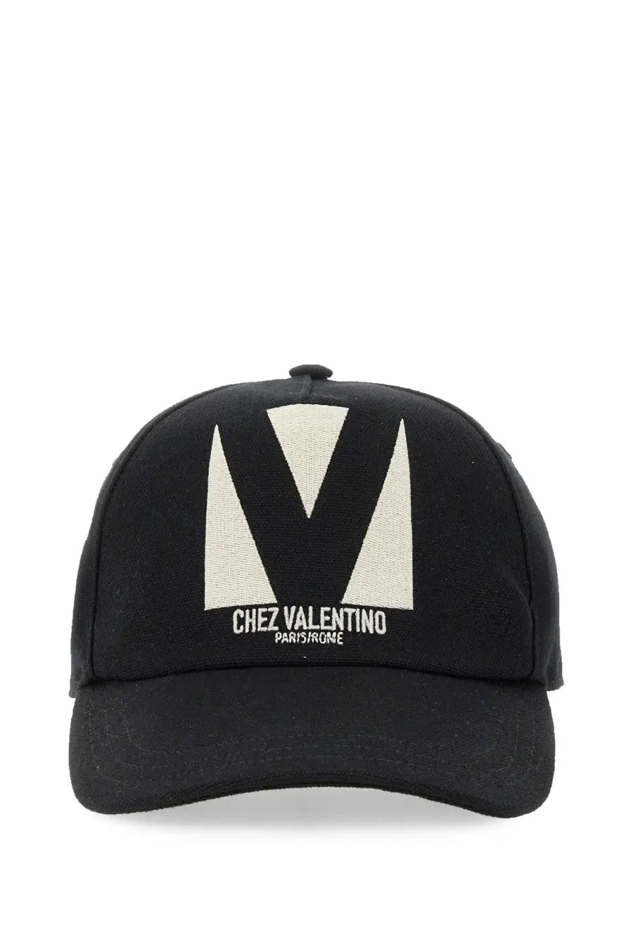 Valentino Men's Chez Valentino Embroidered Baseball Cap Black