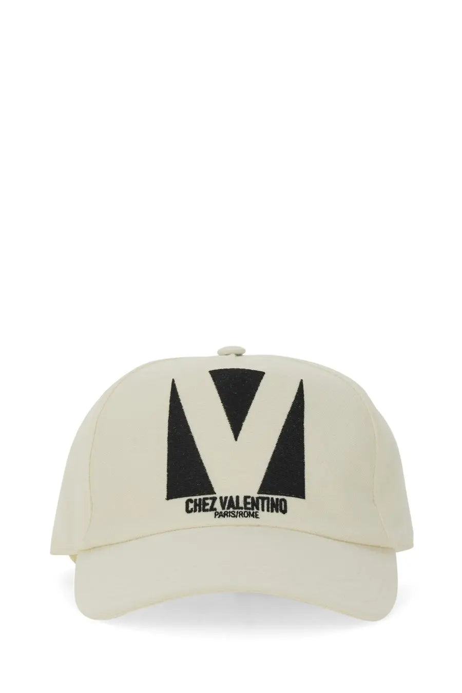 Valentino Men's Chez Valentino Embroidered Baseball Cap White