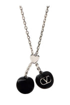 Valentino Men's Chez Valentino Metal and Enamel Necklace Black, view 3