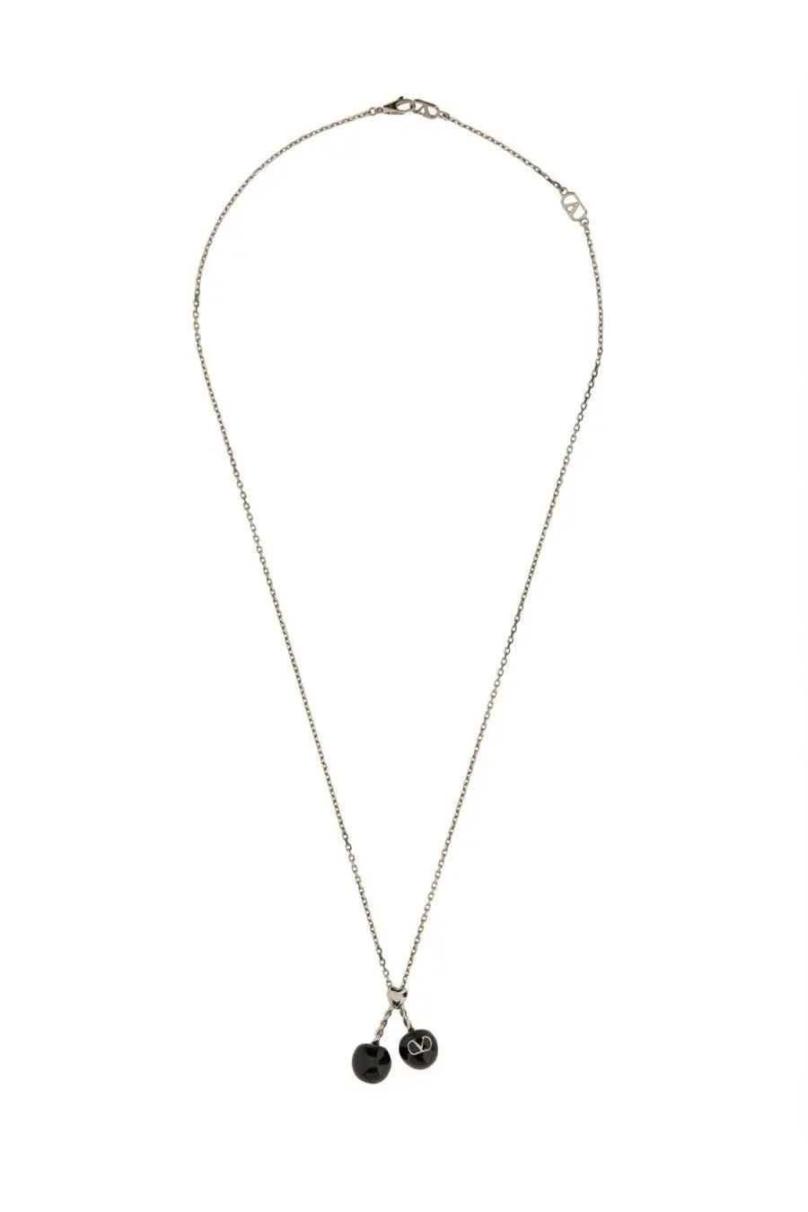 Valentino Men's Chez Valentino Metal and Enamel Necklace Black