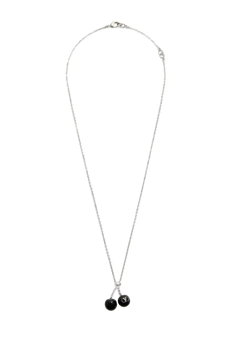 Valentino Men's Chez Valentino Metal and Enamel Necklace Black, view 4