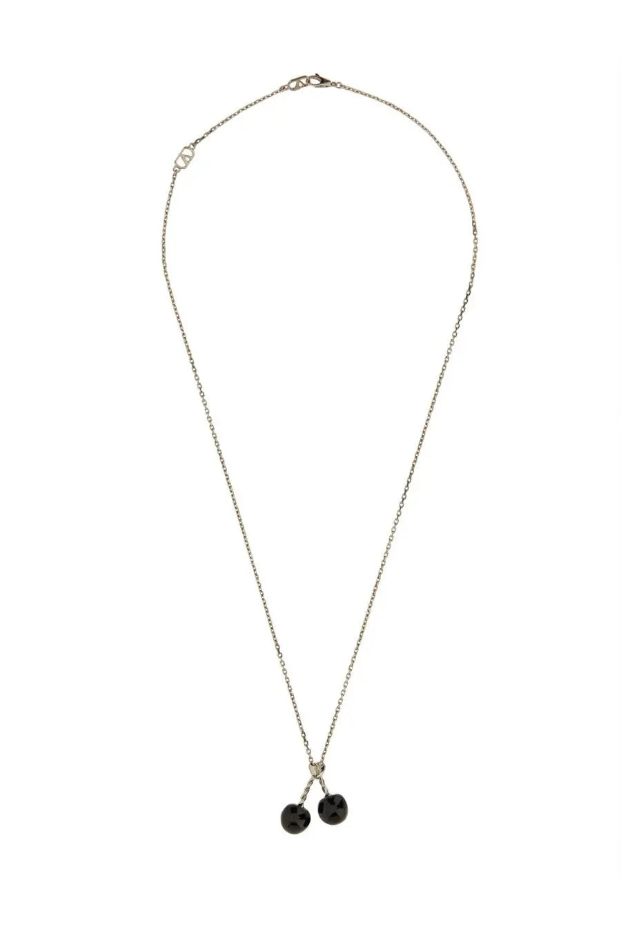 Valentino Men's Chez Valentino Metal and Enamel Necklace Black, view 2