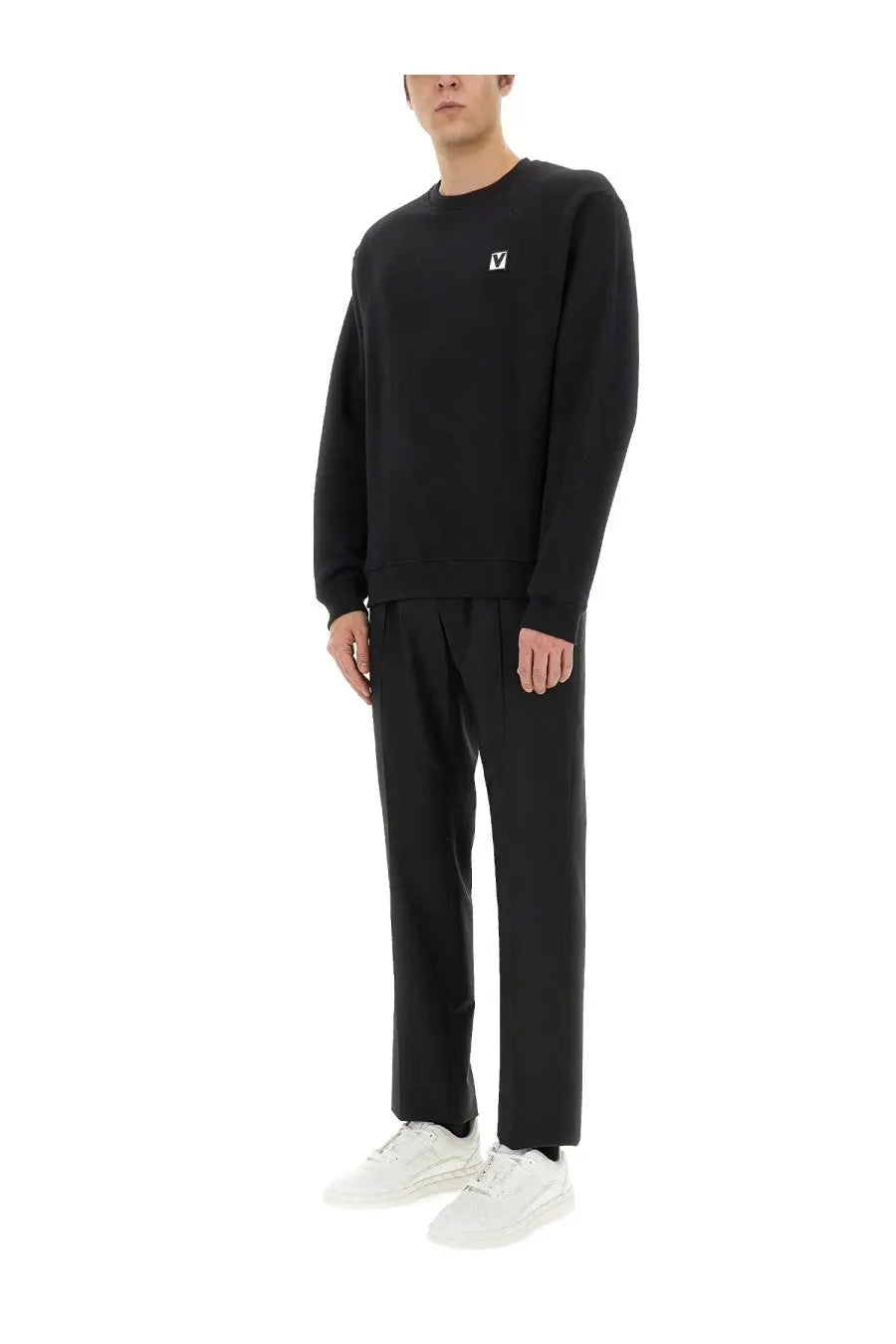 Valentino Men's Cotton Crewneck Sweatshirt Black, view 2