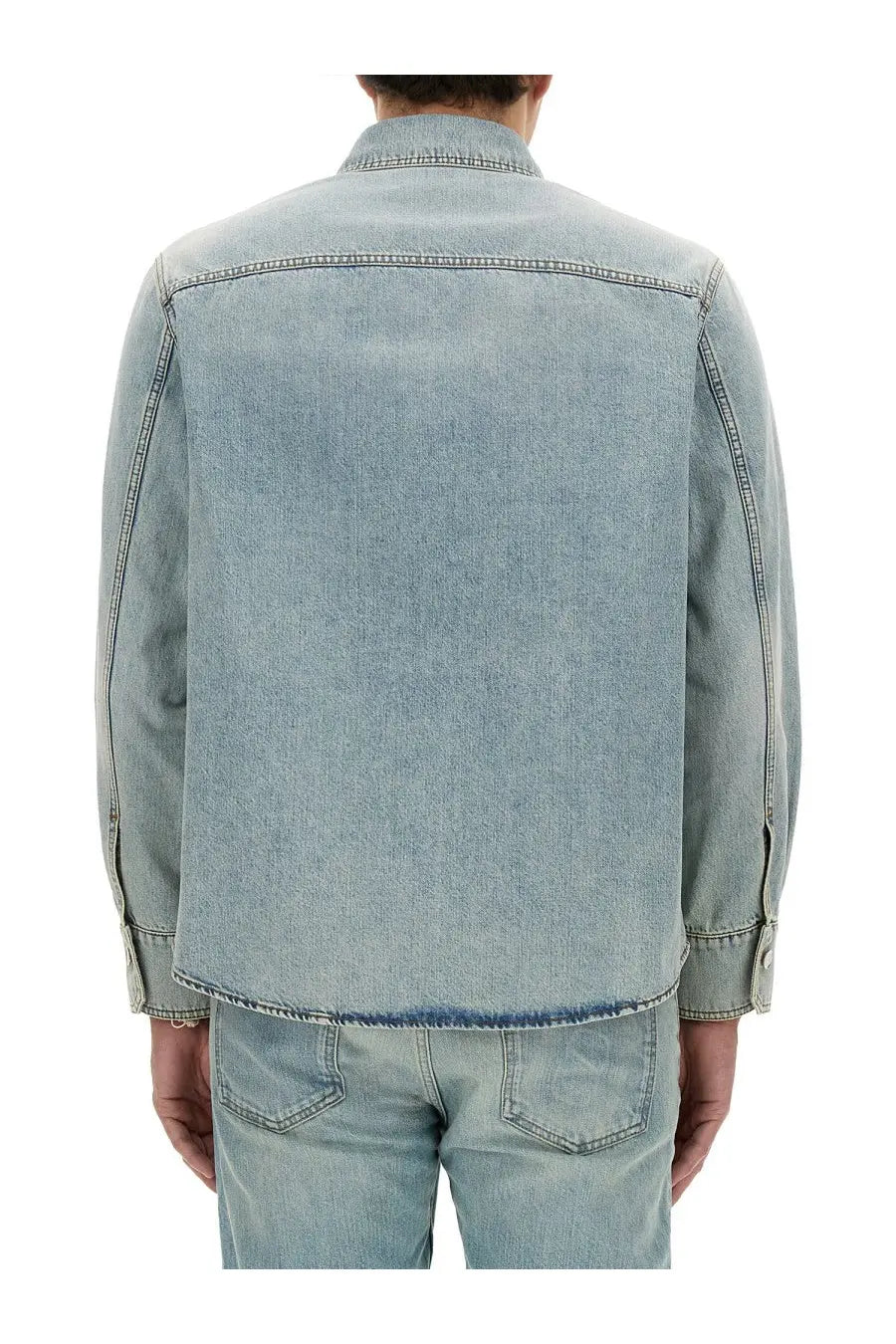 Valentino Men's Denim Shirt Blue, view 3