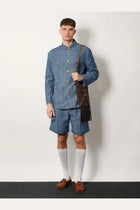 Valentino Men's Valentino Denim Shorts Blue, view 2