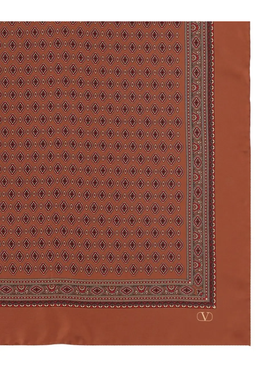 Valentino Men's Silk Scarf Red, view 2