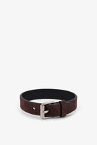 Valentino Men's Valentino Garavani Leather Bracelet Gold, view 2