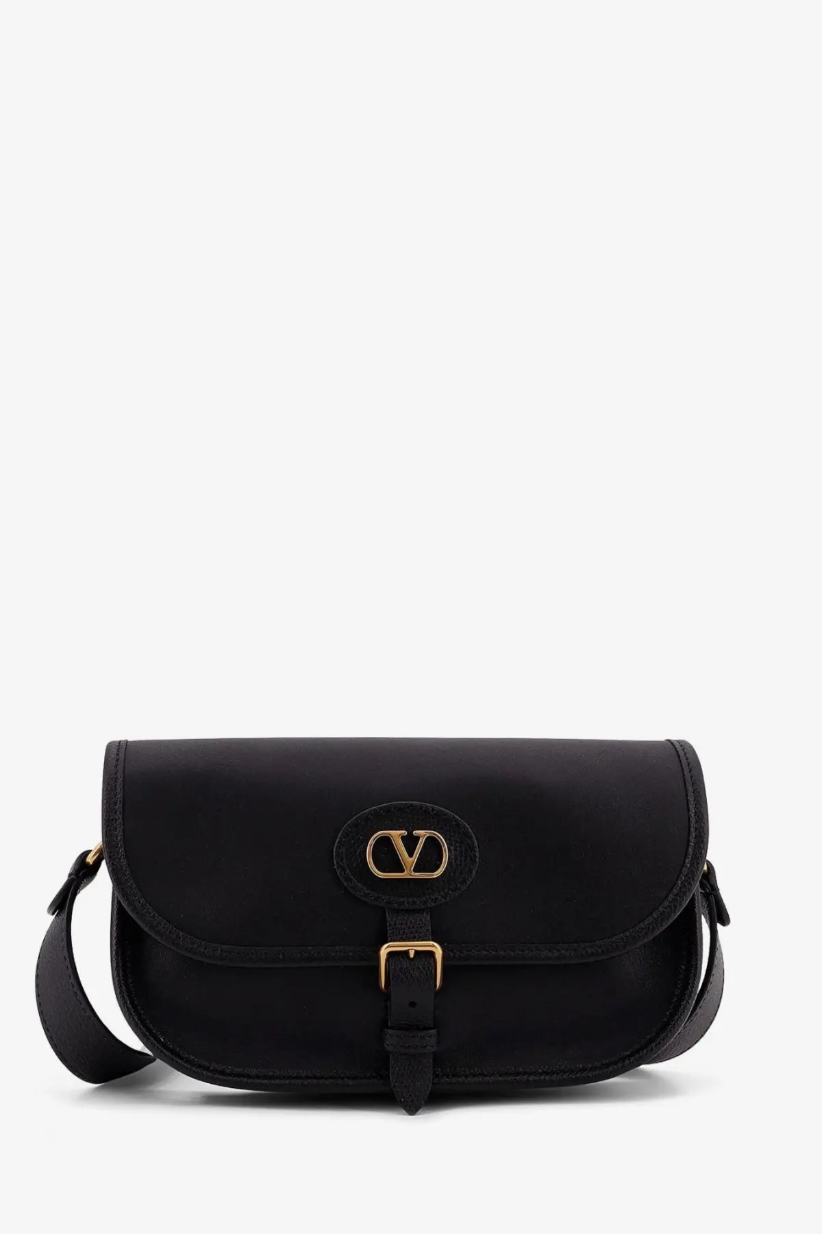 Valentino Men's Valentino Garavani Leather Crossbody Bag Black