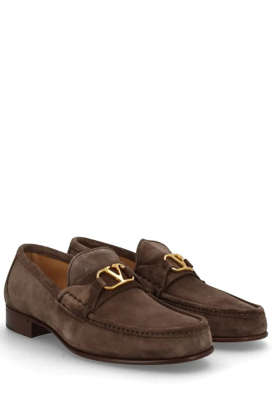 Valentino Men's Vlogo Signature Loafers Brown, view 2