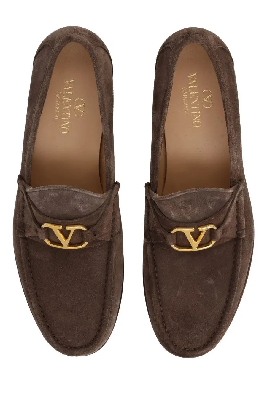 Valentino Men's Vlogo Signature Loafers Brown, view 5