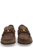 Valentino Men's Vlogo Signature Loafers Brown, view 3