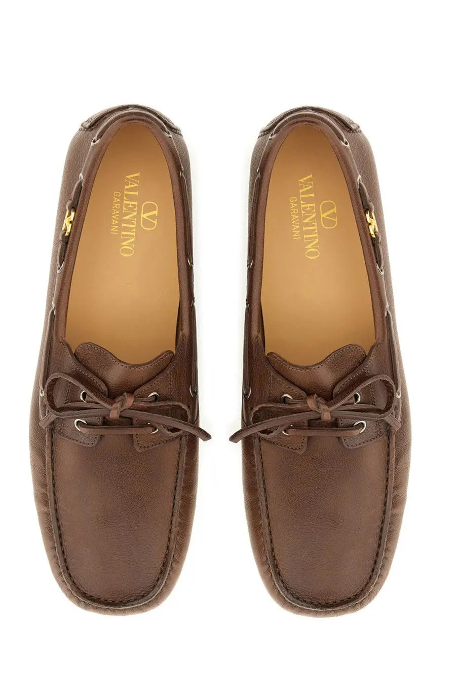 Valentino Men's Moccasin Vlogo Signature Brown, view 6