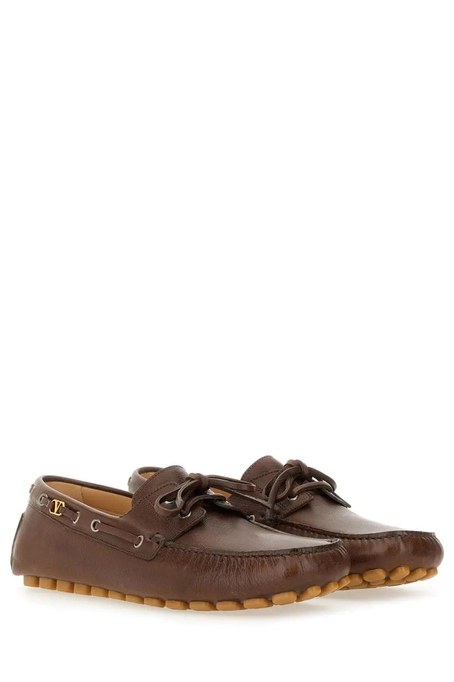 Valentino Men's Moccasin Vlogo Signature Brown, view 2