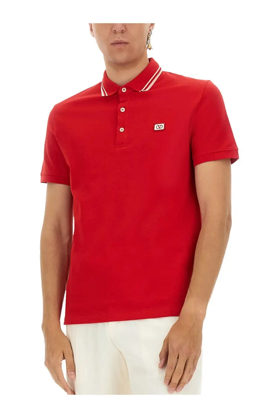 Valentino Men's Polo Shirt Red, view 4