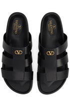 Valentino Men's Slide Studshield Sandals Black, view 5