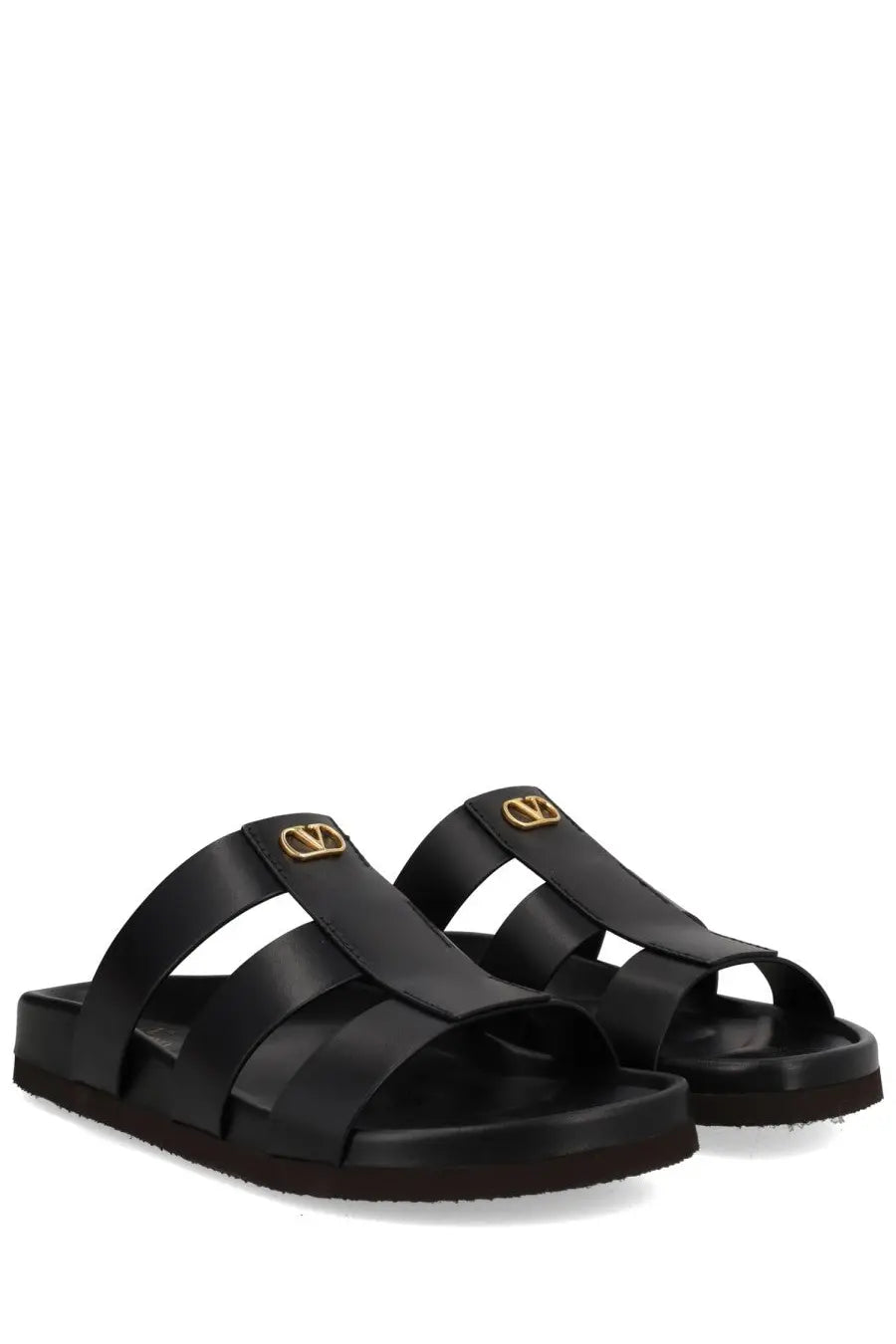 Valentino Men's Slide Studshield Sandals Black, view 2